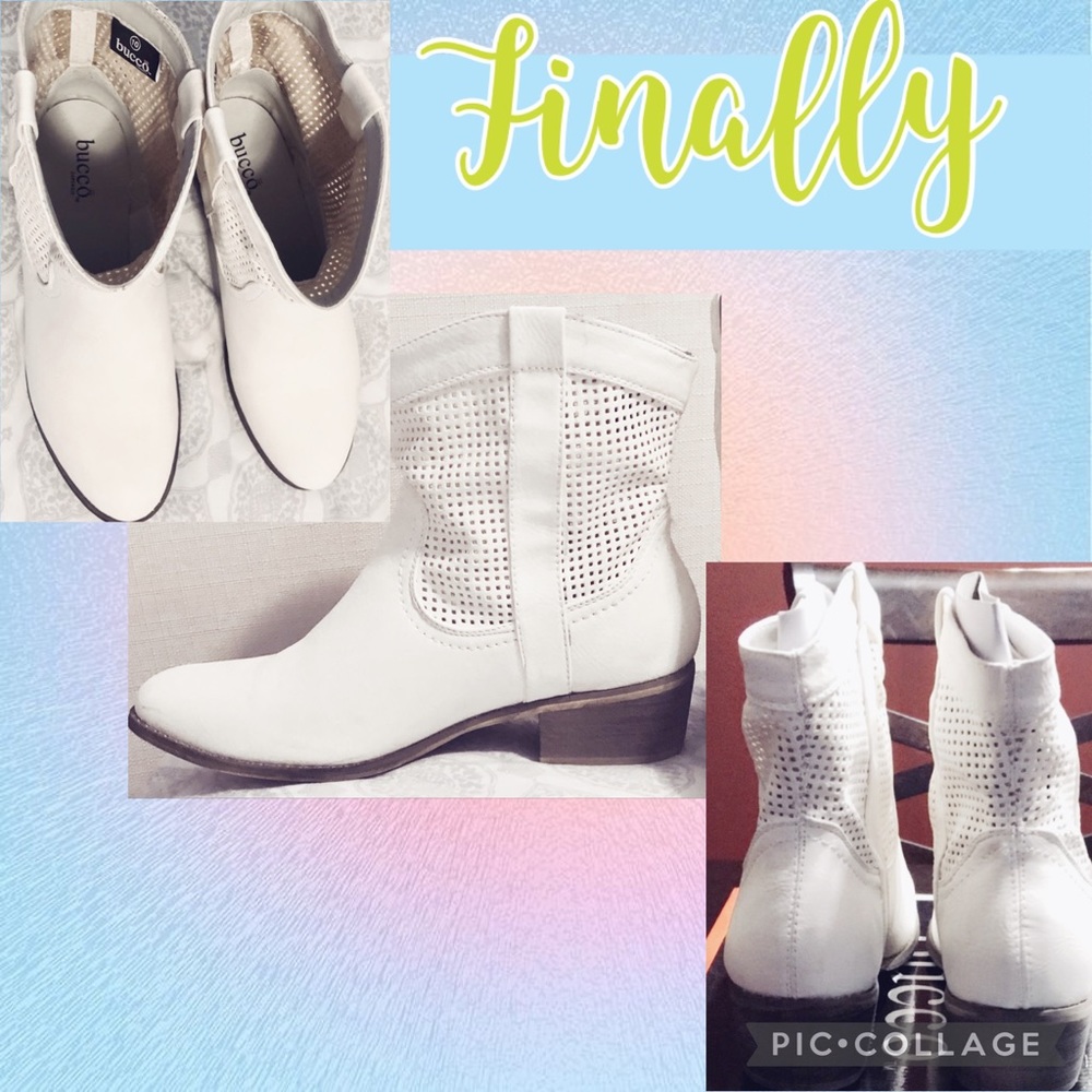 NIB🥰BUCCO❤️White BootiesTHE SHOE TO SEE